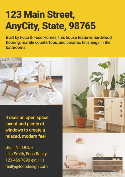 Simple Style Housing Sales Display Flyer