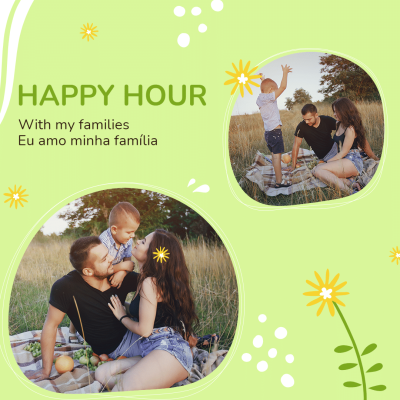 Happy Hour Family Photos Propaganda Template Poster Instagram Post