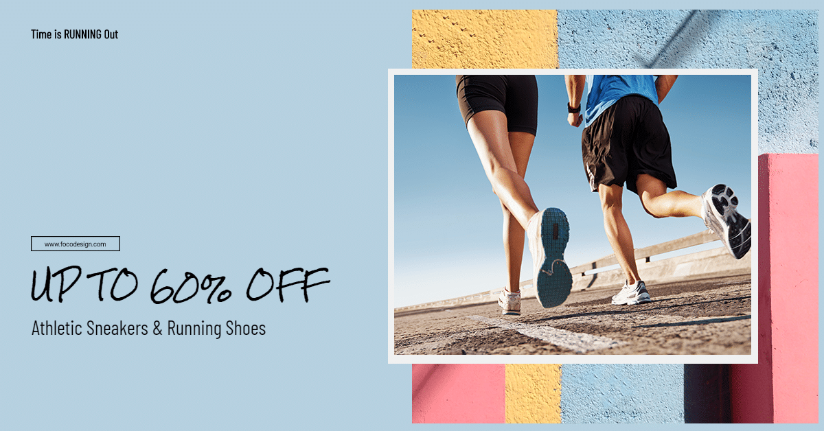 Literary Running Shoes Discount Ecommerce Banner预览效果