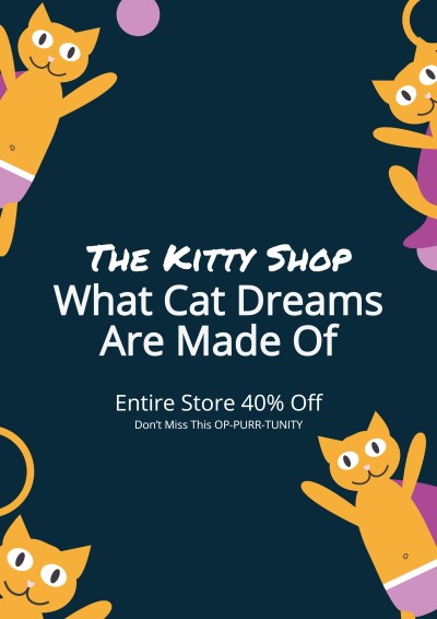 Pet Supplies Store Product Promotion Poster