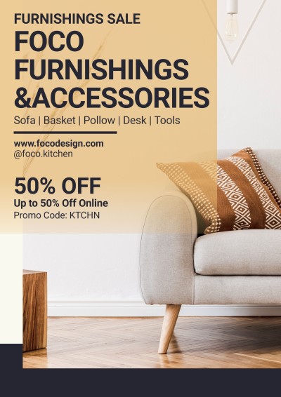 Home Shop Furnishings Sale Promotion Flyer