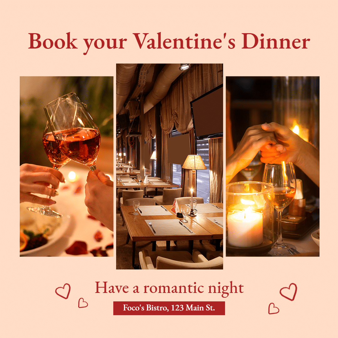 Valentine's Day Dinner Reservation Ecommerce Product Image预览效果