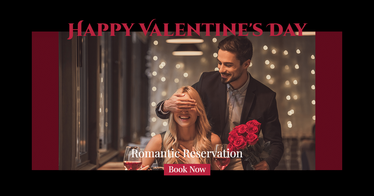 Luxury Lover's Day Dinner Reservation Promotion Ecommerce Banner预览效果