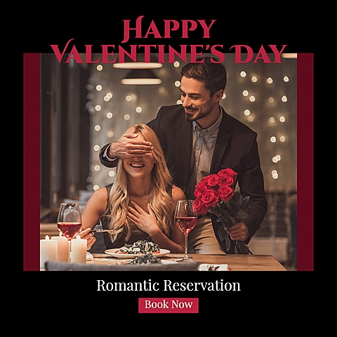 Luxury Lover's Day Dinner Reservation Promotion Ecommerce Product Image