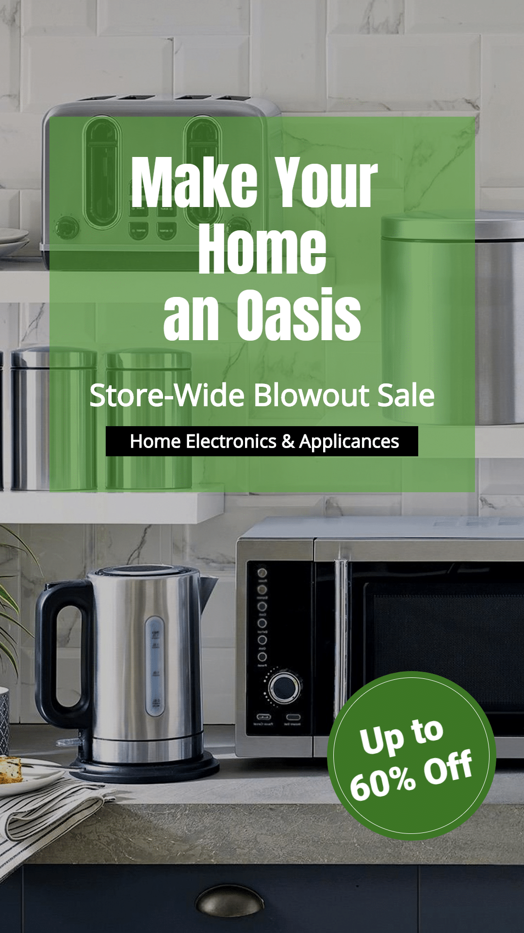 Simple Literary Style Home Appliance Store Display Sale Ecommerce Story预览效果