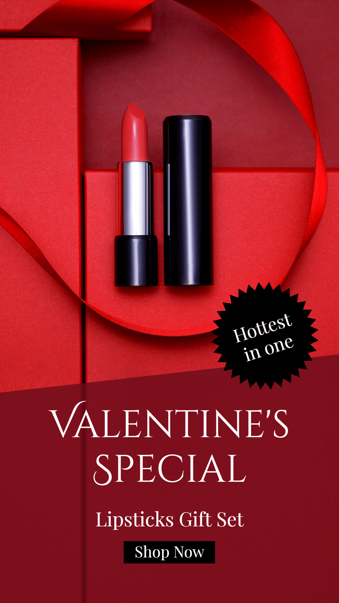 Luxury Valentine's Day Lipsticks Gift Set Sale Ecommerce Story