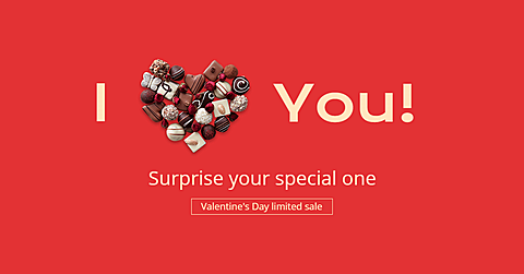 Creative Lover's Day Chocolates Sale Ecommerce Banner