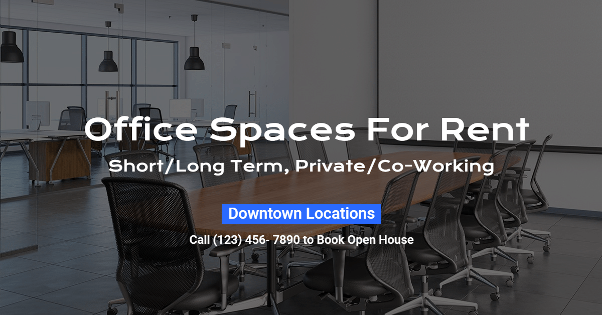 Simple Office Space Rental Advertisement Ecommerce Banner预览效果