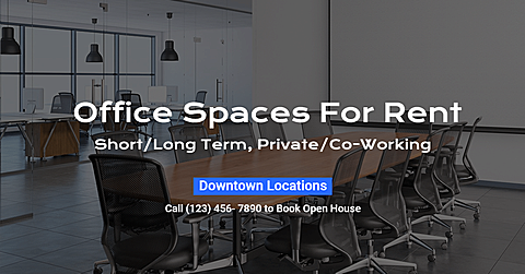 Simple Office Space Rental Advertisement Ecommerce Banner