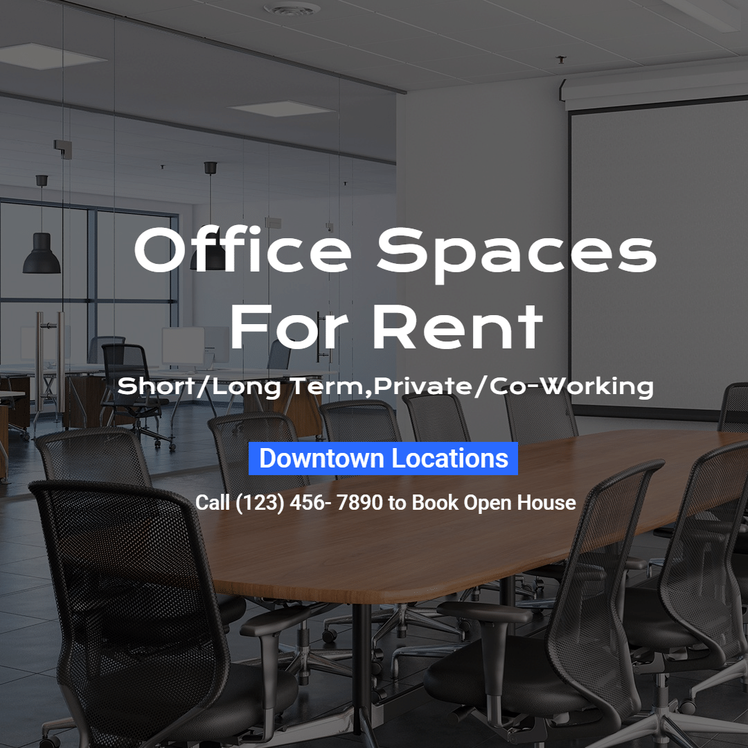 Simple Office Space Rental Advertisement Ecommerce Product Image