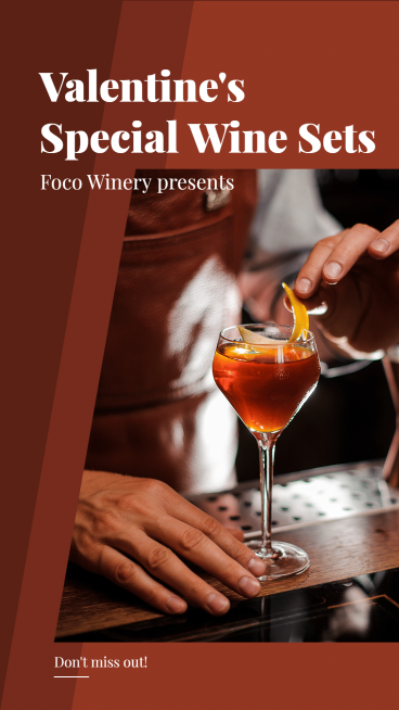 Bar Valentine's Day Special Wine Sets Selection Ecommerce Story预览效果