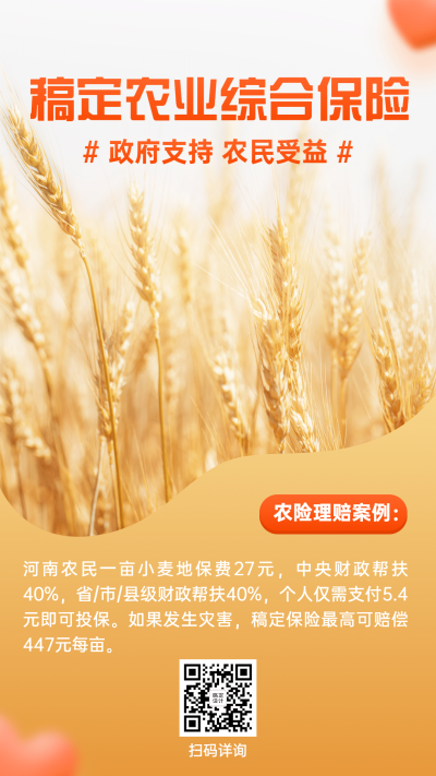 金融保险农险案例分析实景排版海报