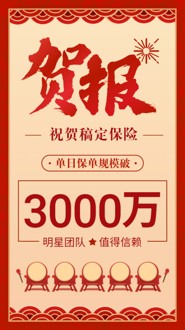金融保险喜报表彰成员创意海报预览效果