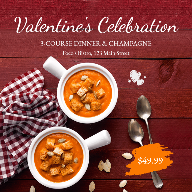 Literary Valentine's Day Dinner Appointment Advertisement Ecommerce Product Image预览效果
