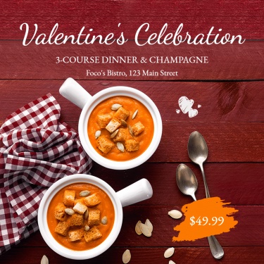 Literary Valentine's Day Dinner Appointment Advertisement Ecommerce Product Image