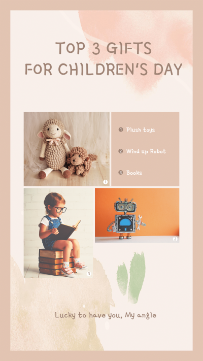 Simple Literary Children's Day Gifts Recommendation Instagram Story