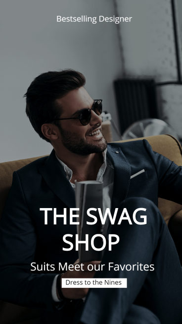 Rectangle Element Man’s Suit Propaganda Template Poster Ecommerce Story预览效果