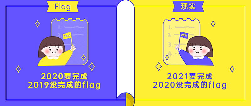 2021跨新年新flag对比公众号首图