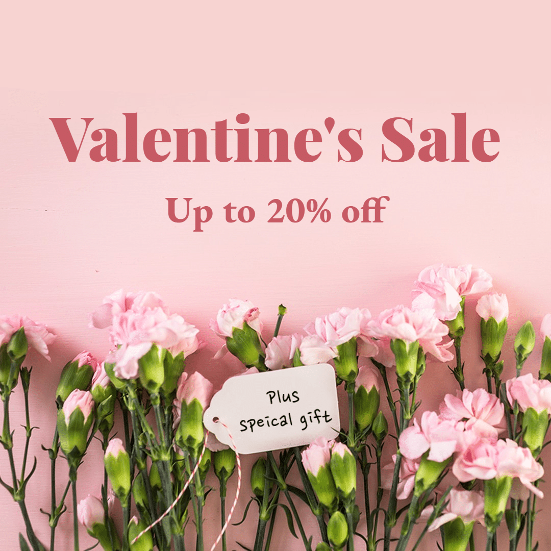 Florist Valentine's Day Sales Ecommerce Product Image