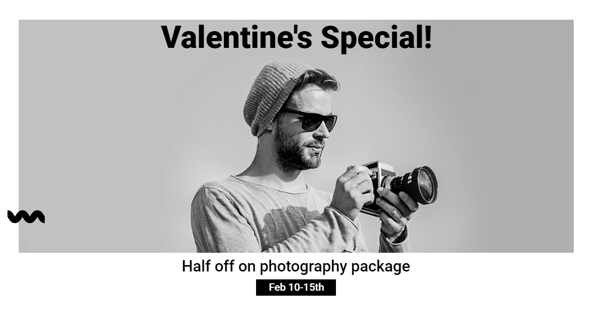 Simple Photography Services Promotion Ecommerce Banner