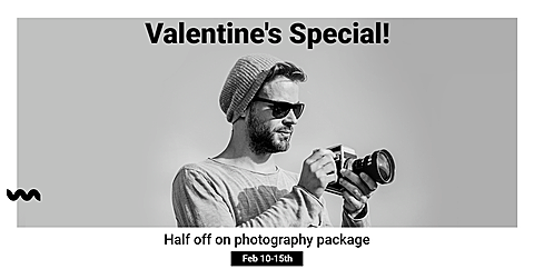 Simple Photography Services Promotion Ecommerce Banner