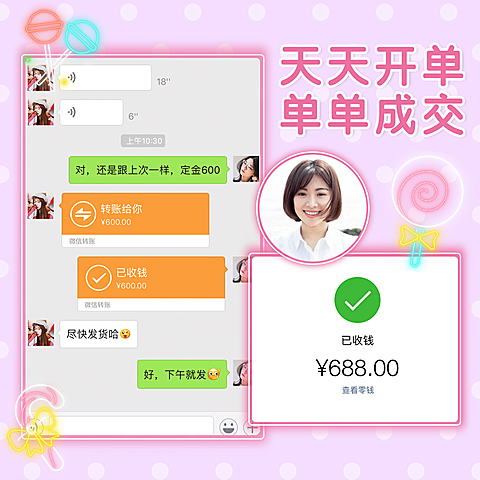 糖果可爱卡通方形晒单晒反馈