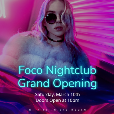 Fashion Nightclub Grand Opening Advertisement Ecommerce Product Image