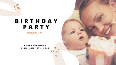 Literary Baby Birthday Party Invitation Facebook Event Cover