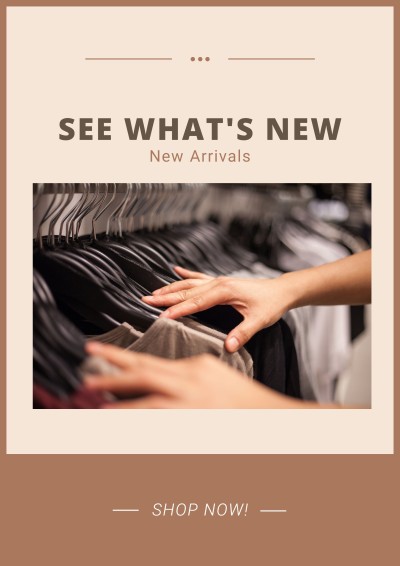 Simple Fashion Style Brand New Arrival Promotion Poster