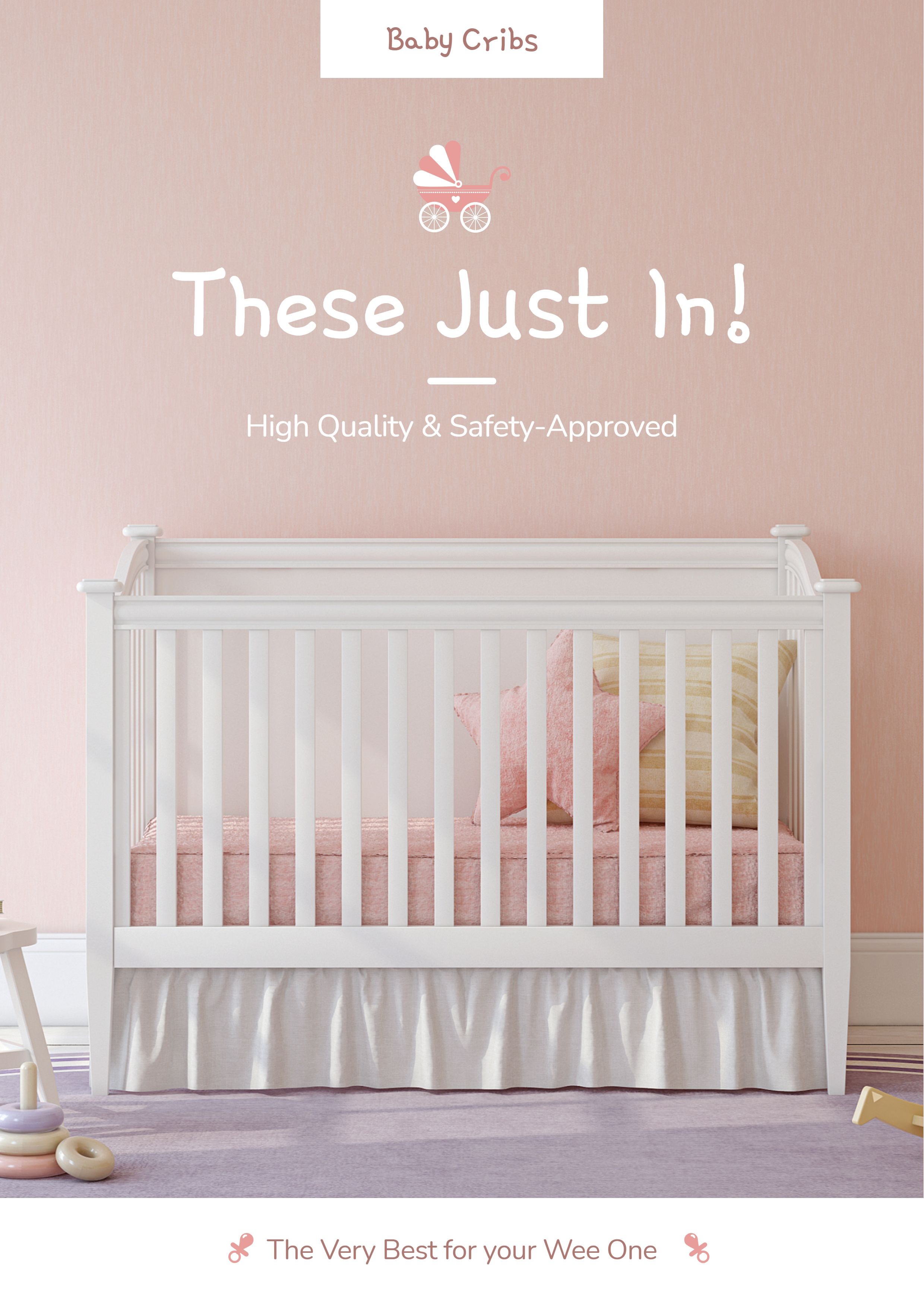 Commercial Baby Cribs New Arrival Promotion Poster