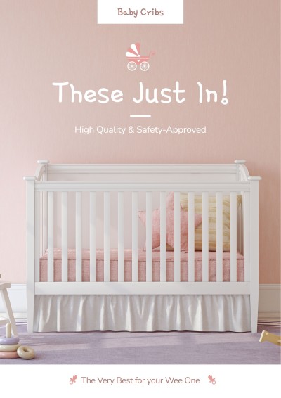 Commercial Baby Cribs New Arrival Promotion Poster