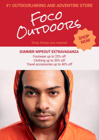 Outdoor Sport Shop Products Promotion Flyer