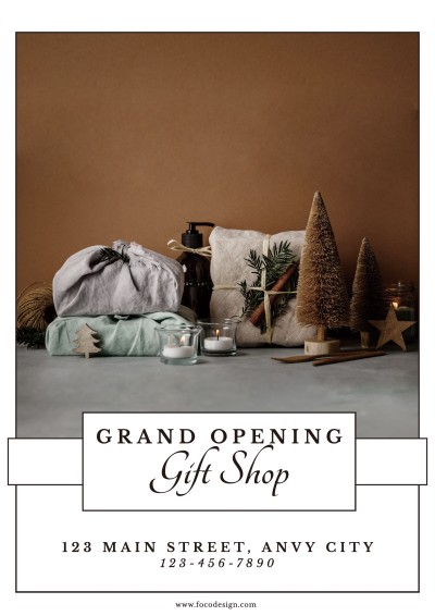 Gift Shop Grand Opening Promotion Flyer
