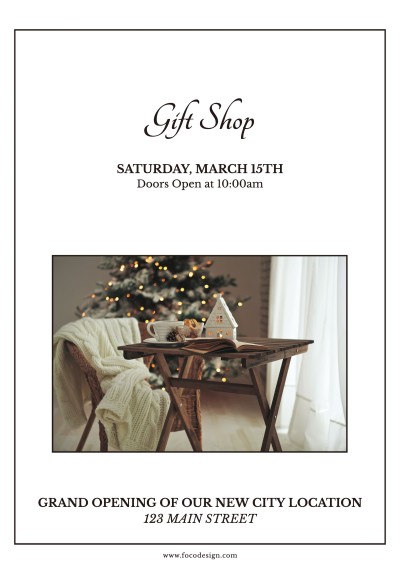 Gift Shop Grand Opening Promotion Commercial Use Flyer