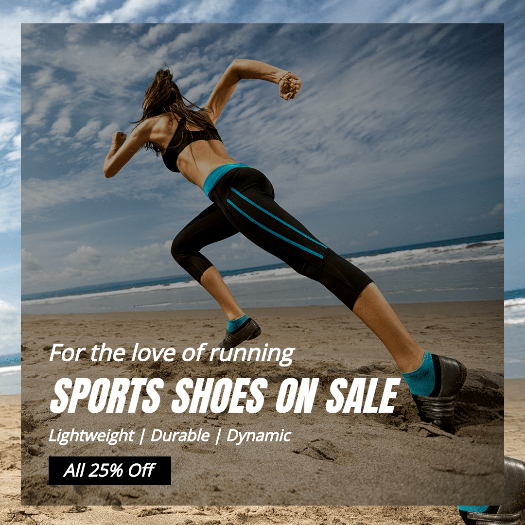 Fashion Sports Shoes Sale Advertisement Ecommerce Product Image