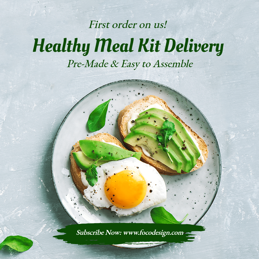Fresh Healthy Meal Kit Delivery Services Ecommerce Product Image