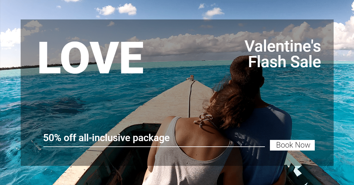 Valentine’s Day Couple Travel Scenic Spot Propaganda Poster Simple Fashion Style Ecommerce Banner预览效果