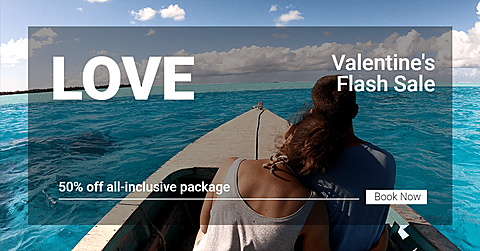 Valentine’s Day Couple Travel Scenic Spot Propaganda Poster Simple Fashion Style Ecommerce Banner