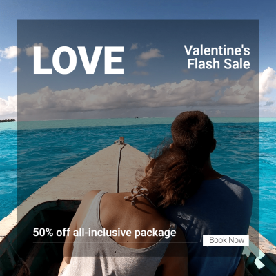 Seaside Scenery Valentine’s Day Travel Promotion Ecommerce Product Image