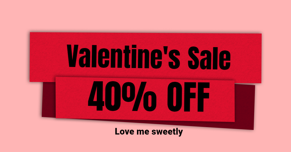 Valentine’s Day Products Promotion Poster Simple Fashion Style Ecommerce Banner