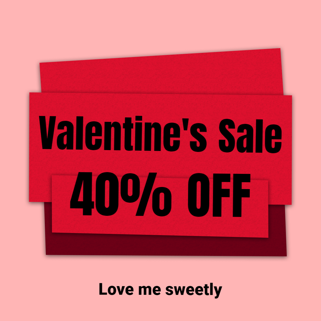 Red Rectangle Valentine's Day Sales Ecommerce Product Image