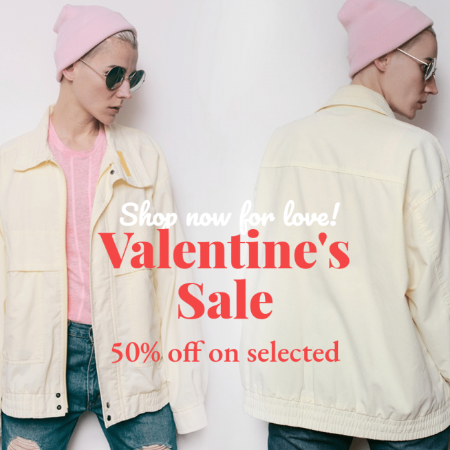 Literary Men's Wear Valentine's Sale Ecommerce Product Image预览效果
