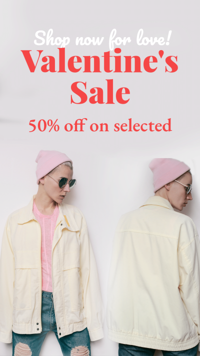 Literary Men's Wear Valentine's Sale Ecommerce Story