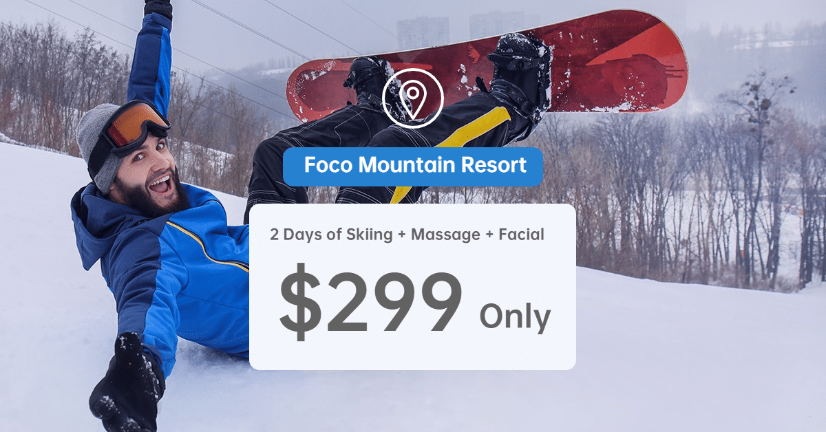 Fashion Travel Mountain Resort Reservation Promo Ecommerce Banner预览效果