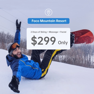Fashion Travel Mountain Resort Reservation Promo Ecommerce Product Image