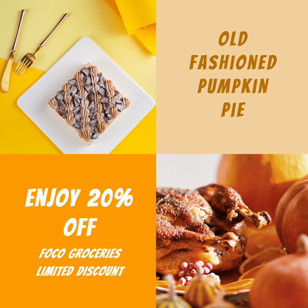 Simple New Year Pumpkin Pie Discount Ecommerce Product Image