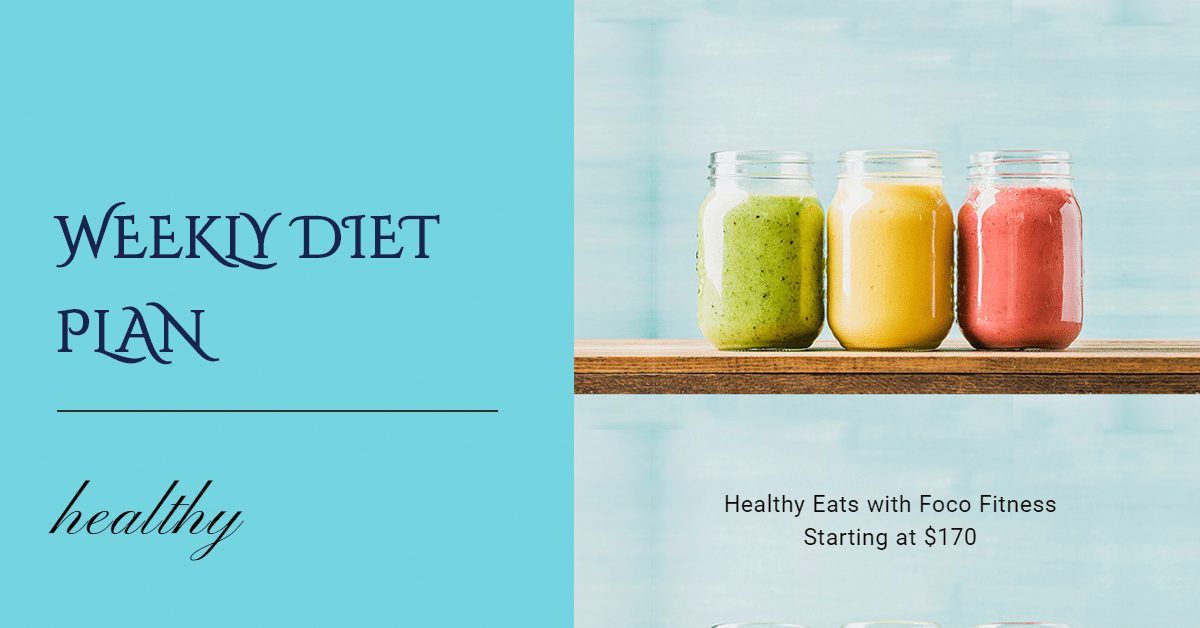 Fashion Weekly Diet Plan Service Promotion Ecommerce Banner预览效果