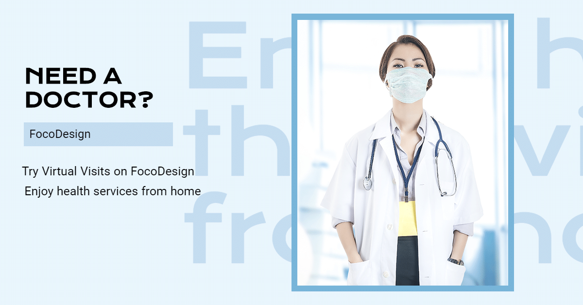 Simple Health Services Virtual Visits Ecommerce Banner预览效果