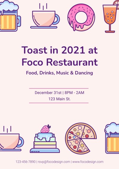 Restaurant Delicacy New Year Sale Propaganda Poster