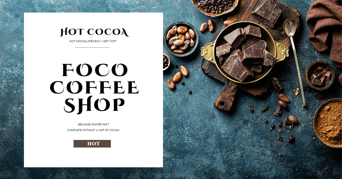 Simple Coffee Shop Baverages Winter Sale Ecommerce Banner预览效果